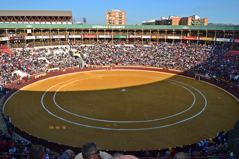 la condomina, burladero, real people, sport, architecture, looking, spectator, lifestyles, stadium, Murcia, Bullring, plaza toros, high angle view, building exterior