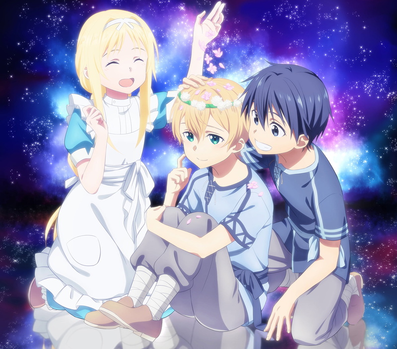 Sword Art Online, Alice Zuberg, Sword Art Online: Alicization, Eugeo (Sword Art Online), 1080P, Kirito (Sword Art Online), Blonde, Blue Eyes
