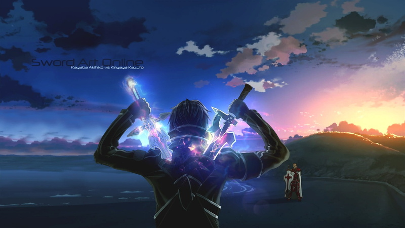 Battle, Sword Art Online, Sunrise, Kayaba Akihiko, Weapon, Kirito (Sword Art Online), Anime, 1080P, Sword