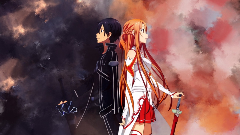 Sword Art Online, Kirito (Sword Art Online), Kazuto Kirigaya, Asuna Yuuki, 1080P