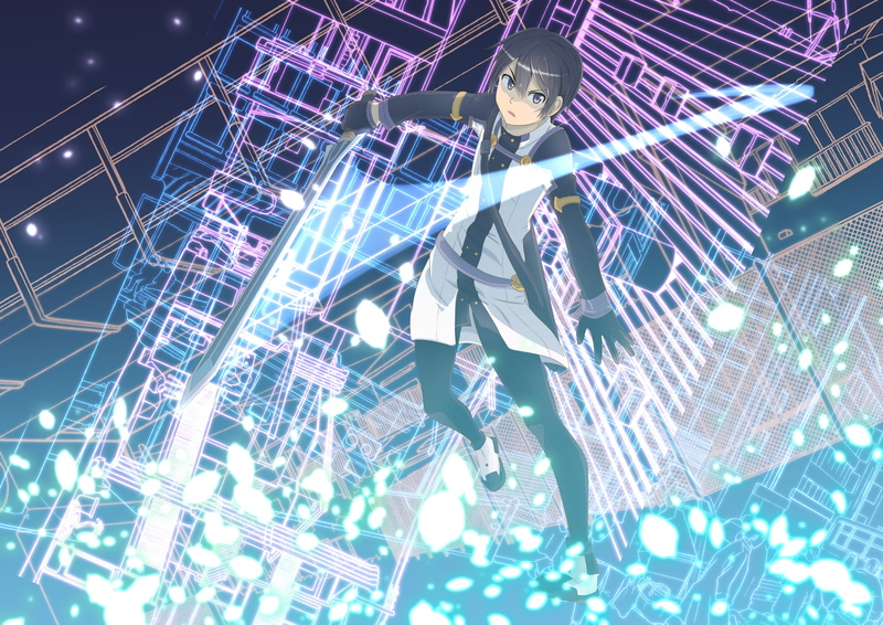 three quarter length, lifestyles, kirigaya kazuto, glowing, decoration, Anime, young women, light, illuminated, built structure, women, real people, sword
