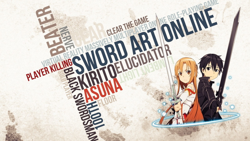 blonde, anime, Kirigaya Kazuto, blue eyes, Yuuki Asuna, green eyes, Sword Art Online, long hair, red eyes, Kirigaya Suguha, 1080P, dark hair, black eyes