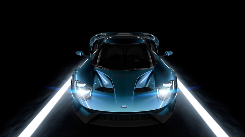 2K, illuminated, studio shot, no people, 2560x1440 px, black background, GT, fuel and power generation, electric lamp, reflection, blue, car, Ford, household equipment