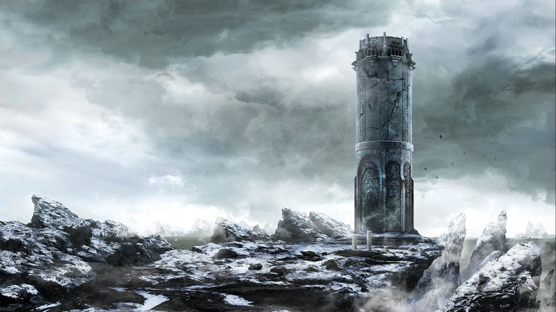 Dark, 2560x1440 px, solid, built structure, tower, Hunt, 2K, winter, Fighting, fog, 3, fantasy, cold temperature, sky, nature, storm, snow, scenics - nature
