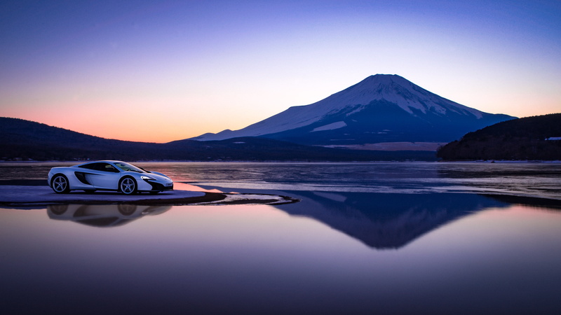 Mount Fuji, Landscape, Gran Turismo Sport, McLaren, 4K, 4K