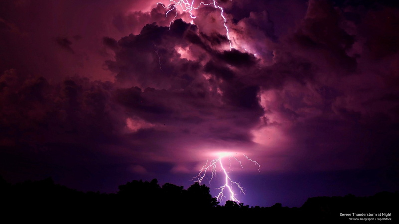 2K, Weather, thunderstorm, severe, night