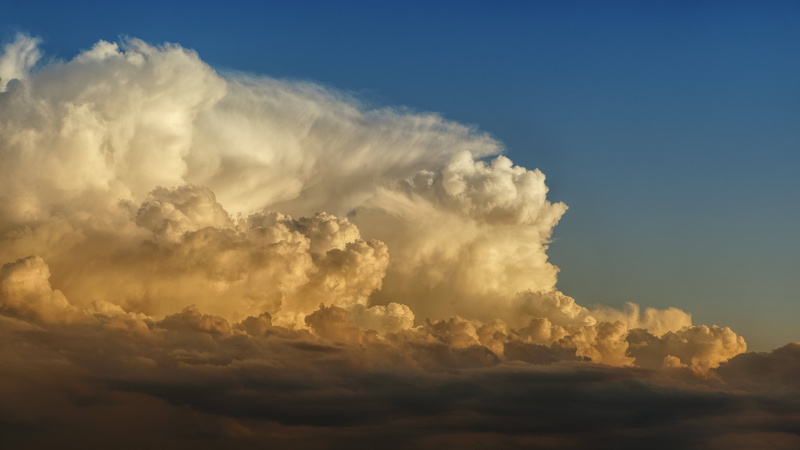 sky, 5K, weather, clouds, cumulus, blue, thunderstorm