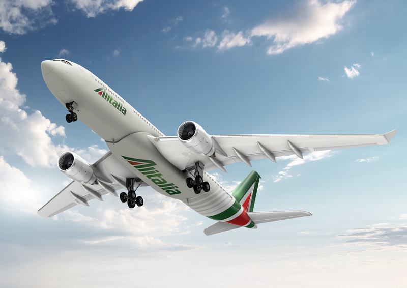 mode of transportation, Airbus, no people, Italy, transportation, motion, airplane, the rise, air vehicle, white color, mid-air, plane, clouds, travel