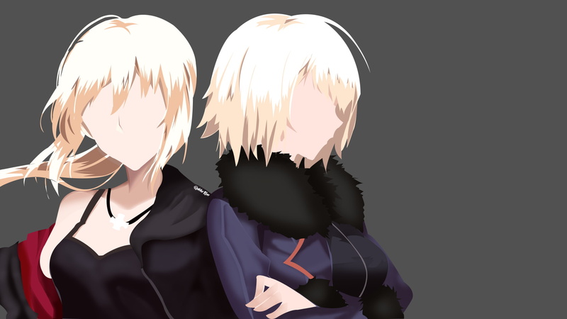 blond hair, headshot, portrait, hairstyle, Fate Series, hair, mannequin, simple background, people, young women, Jeanne (Alter) (Fate/Grand Order), women