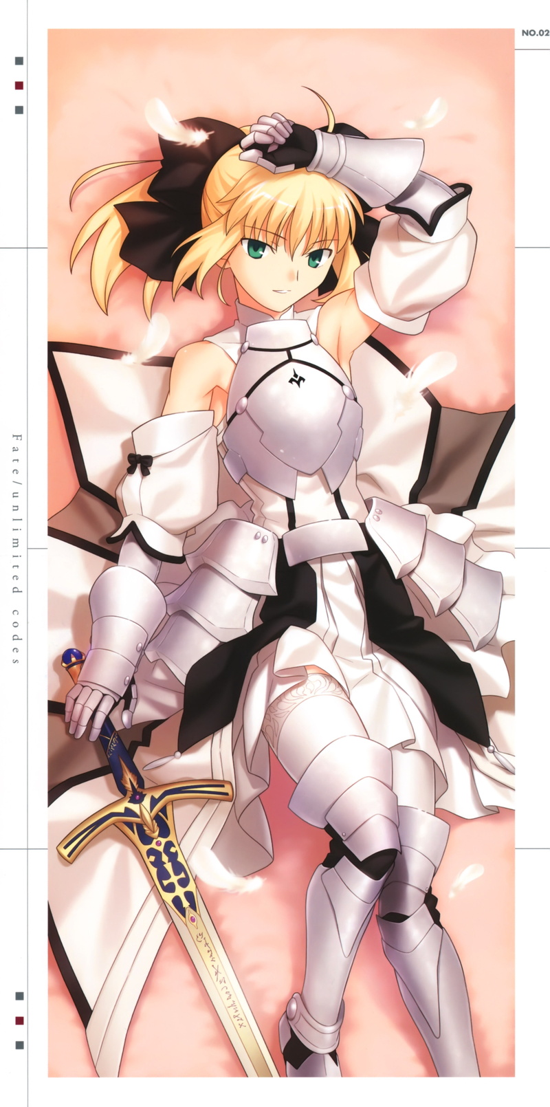 night, detached, unlimited, lily, series, art, fantasy, fate, saber, anime, fate stay, girls, codes, tarzan, 5K, sleeves