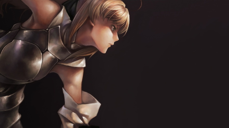 1080P, backgro, codes, armor, stay, unlimited, anime, simple, night, blondes, art, background, saber, Fate/stay Night, fate, lily, hd, brown, fatestay