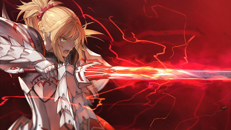 Fate Series, Mordred (FateApocrypha), armor, sword, FateApocrypha, blonde, 1080P