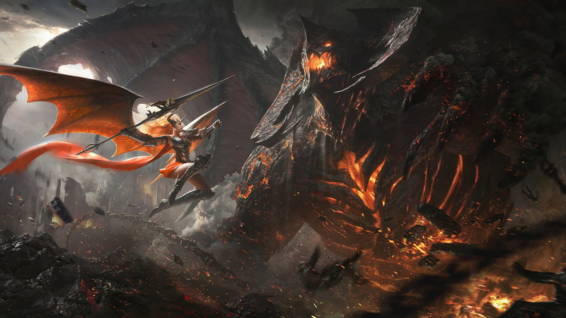 Girl, 1080P, Angel Warrior, Battle, Video Game, Demon, League of Angels II