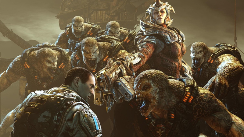 day, religion, Gears of War 3, men, statue, architecture, government, outdoors, sculpture, representation, 1080P, video games, human representation