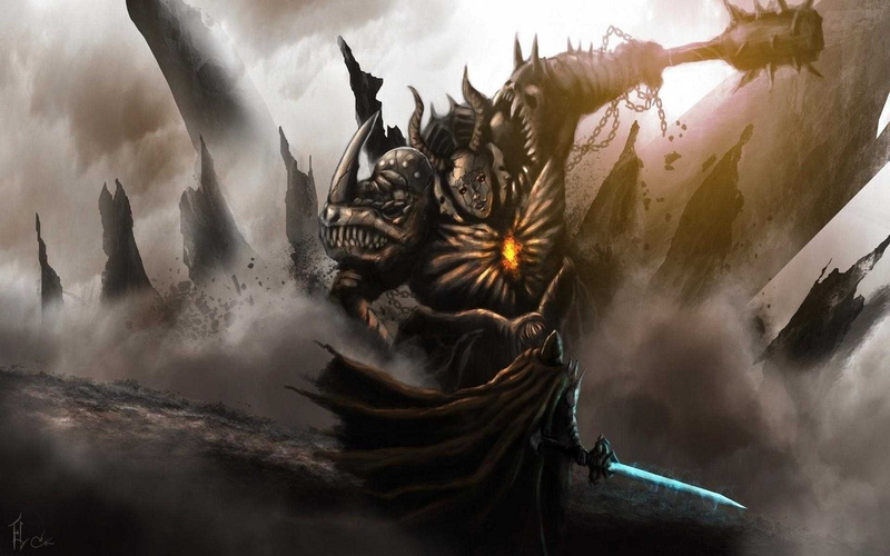 artwork, creature, fantasy art, 1080P, warrior, mace