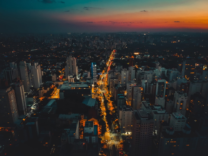 skyscraper, architecture, office building exterior, high angle view, city, crowd, nature, building, saopaulo, drone, aerial view, cityscape, residential district