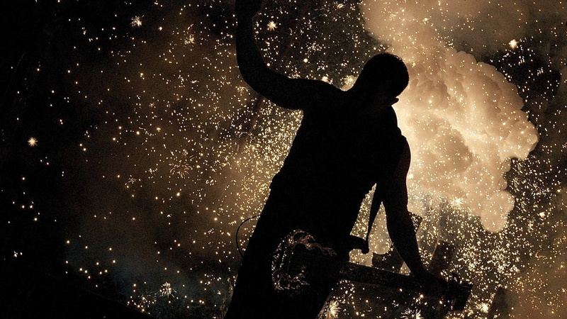 people, night, 2K, mammal, sky, digital composite, motion, domestic animals, outdoors, canine, space, pets, domestic, guitar, one animal, star - space