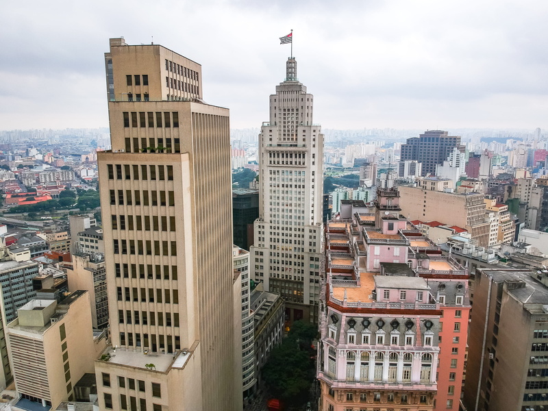 building exterior, outdoors, dji, architecture, centro, tall - high, 2K, drone, nature, sky, financial district, built structure, day, sampa, no people