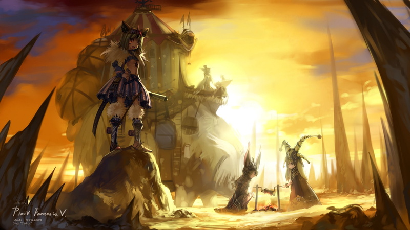 Pixiv Fantasia, real people, men, event, carnival, nature, unrecognizable person, livestock, activity, horse, people, costume, outdoors, smoke - physical structure