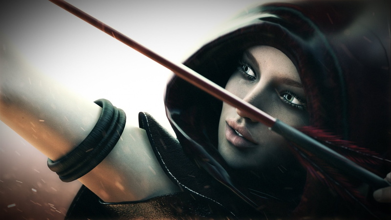 archer, art, weapon, 2K, fantasy, warrior, artwork