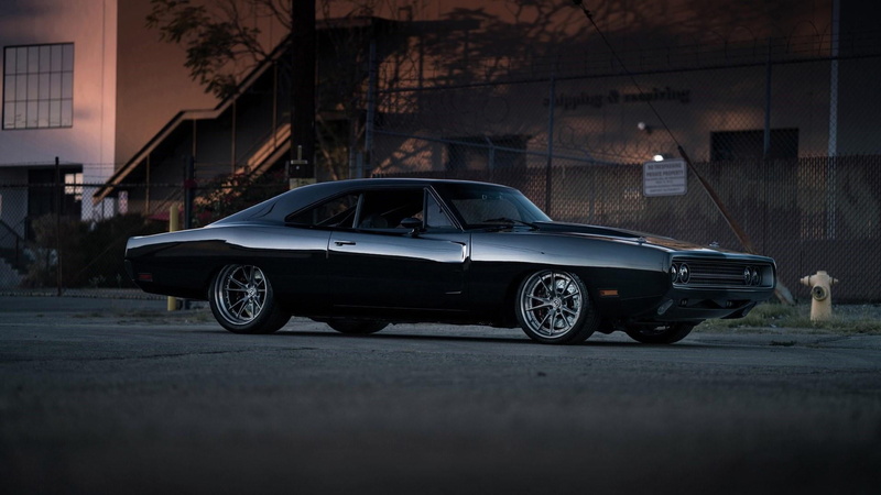 retro styled, broken, 1080P, dodge charger, sedan, dodge, city, classic car, misfortune, mode of transportation, vintage car, dodge charger tantrum, black car