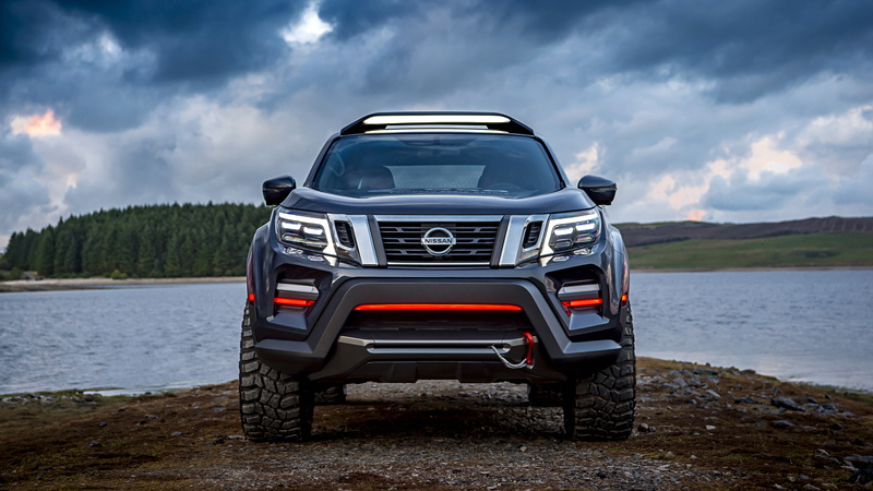 beauty in nature, beach, tree, k, Concept, overcast, motor vehicle, Navara, mode of transportation, transportation, scenics - nature, 4K, Nissan, travel