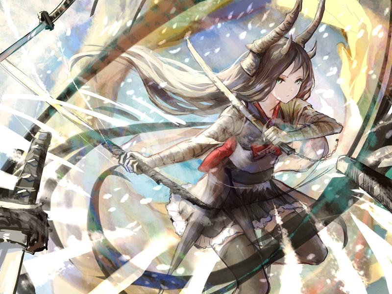 day, 720P, nature, no people, reflection, horns, glass - material, transparent, craft, close-up, original characters, anime, male likeness, Pixiv Fantasia