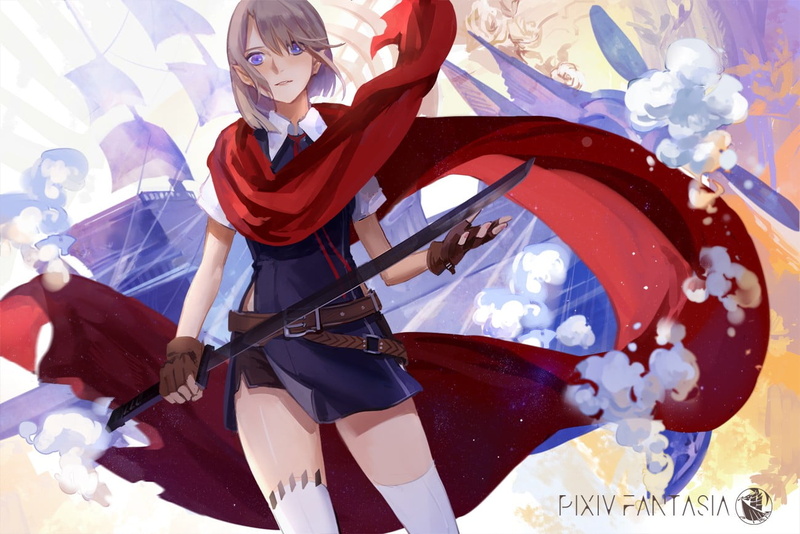 holding, 720P, men, red, anime, Pixiv Fantasia, females, indoors, child, standing, boys, real people, childhood, leisure activity, people, women, nature