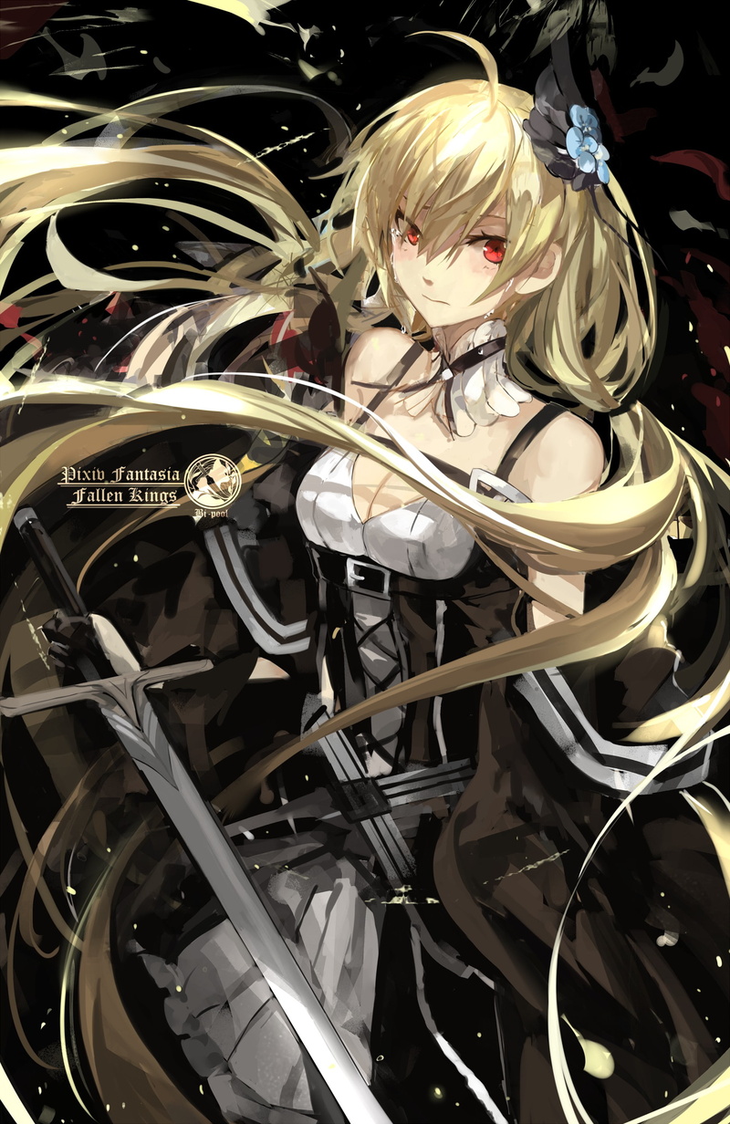 real people, blushing, yellow, crying, black dress, one person, sword, women, childhood, haired, portrait, blond hair, focus on foreground, men, indoors