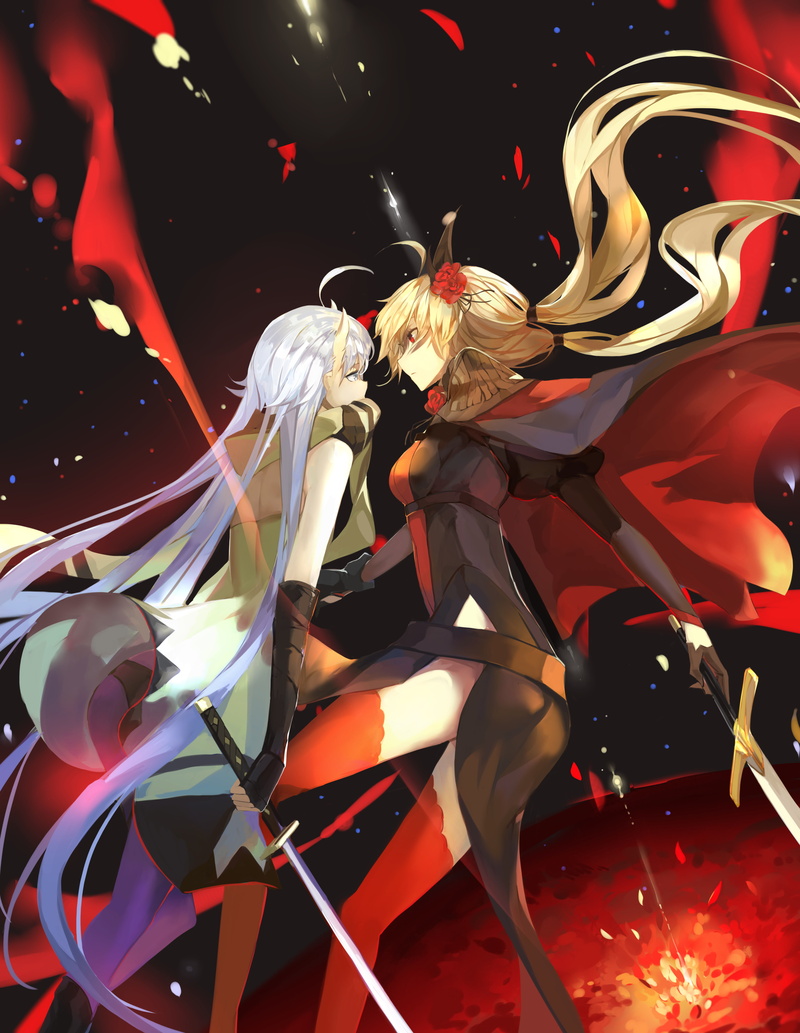 red eyes, event, art and craft, clothing, adult, decoration, anime girls, fashion, red, arts culture and entertainment, close-up, creativity, original characters
