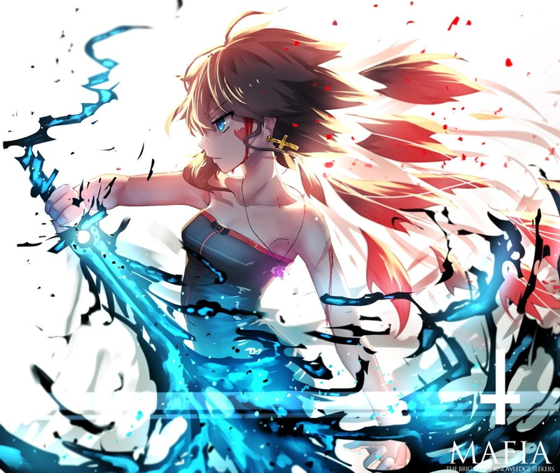 technology, Pixiv Fantasia, young women, close-up, portrait, original characters, lifestyles, digital composite, multi colored, sword, nature, one person