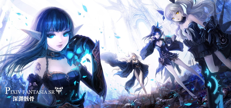 anime girls, 720P, Pixiv Fantasia, blue hair