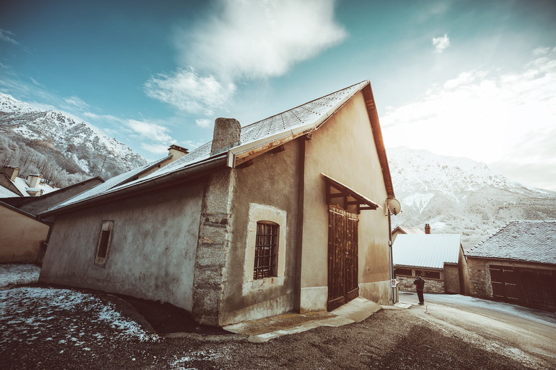 beauty in nature, snowcapped mountain, nature, architecture, road, winter, 1080P, mountain, built structure, no people, white, cold temperature, sky, outdoors