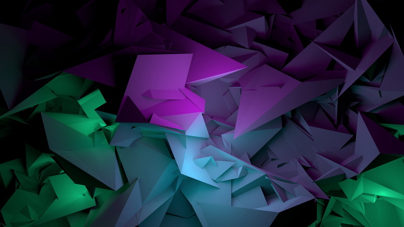 digitally Generated Image, three-dimensional Shape, concepts, folded, backdrop, vector, green, art and craft, crystal, pink color, backgrounds, purple