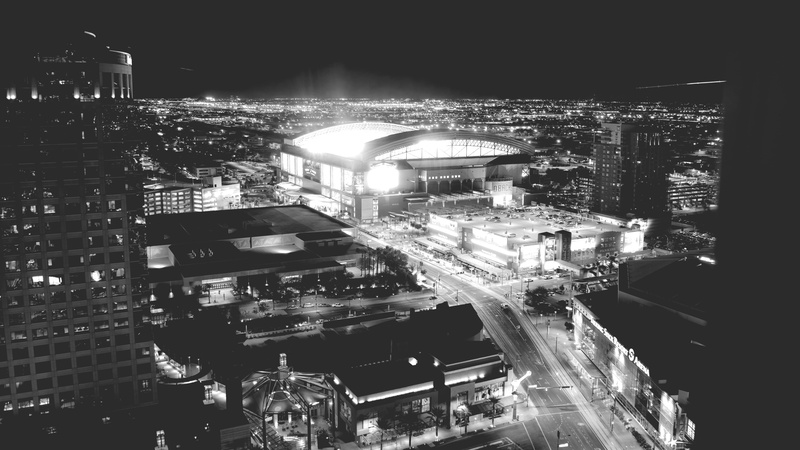 Photoshop, cityscape, photography, 5K, long exposure, Headlights, monochrome, Arizona