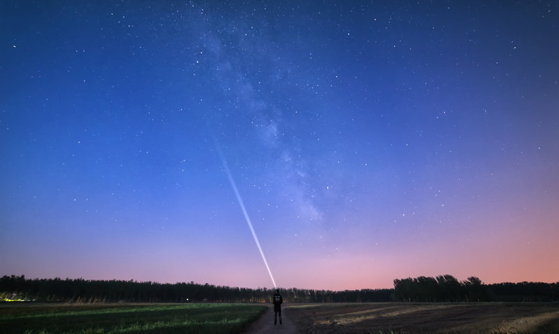 nature, land, one person, stars, starry sky, power in nature, jixian, night, man, long exposure, space and astronomy, stary, landscape, 5K, people, tranquility