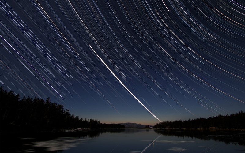 space, stars, star trail, blue, water, darkblue, longexposure, canonef‑s10‑22mmf/3.5‑4.5usm, astronomy, night, beauty in nature, scenics - nature, canoneos7d