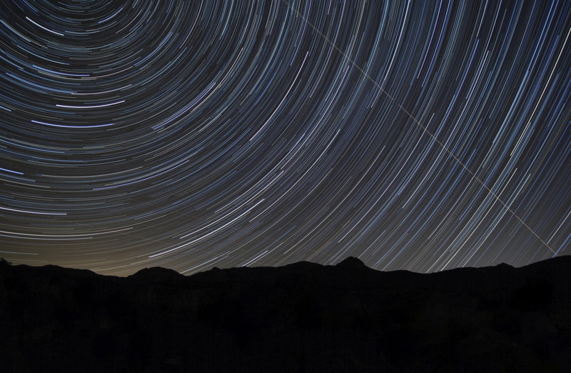 Nature, Night, silhouette, sky, motion, lapse, mountain range, astronomy, time, shelf, scenics - nature, Star, beauty in nature, environment, Mountains