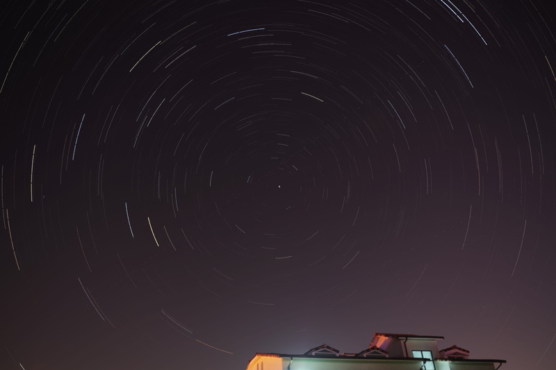 building, night, spinning, 5K, photo, motion, time, star trail, long exposure, dark, no people, startrails, astronomy, lapse, building exterior, built structure
