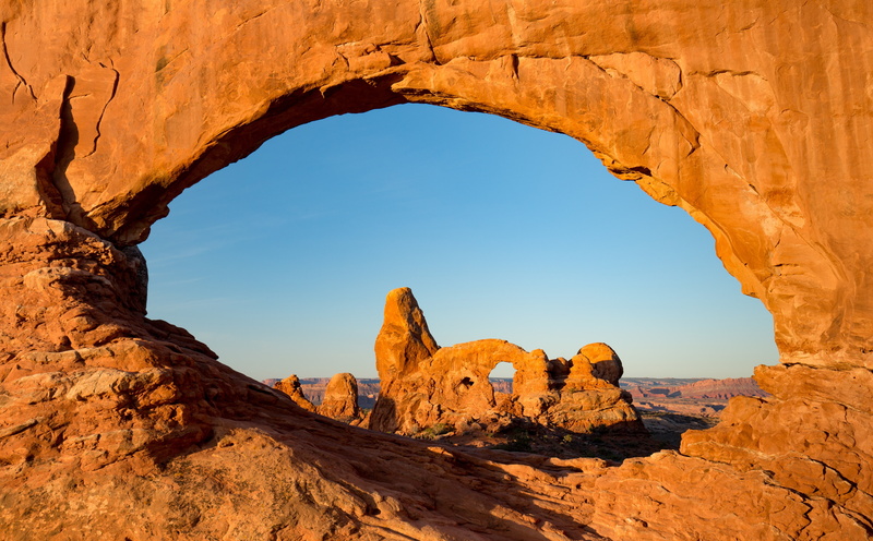 Sandstone, nature, travel destinations, park, arid climate, TurretArch, atmospheric, climate, tranquility, scenics - nature, day, no people, archesnationalpark