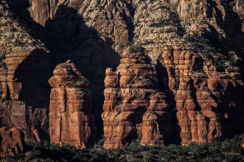travel destinations, tree, canyon, day, brown, sedimentary rock, outdoor, low angle view, beauty in nature, tranquility, sediment, rock - object, mountain