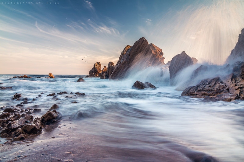 5k, sunrise, tourism, sea, Corona Del Mar, USA, sunset, travel, California, 5K, Best Beaches in the World, 8k, 4k