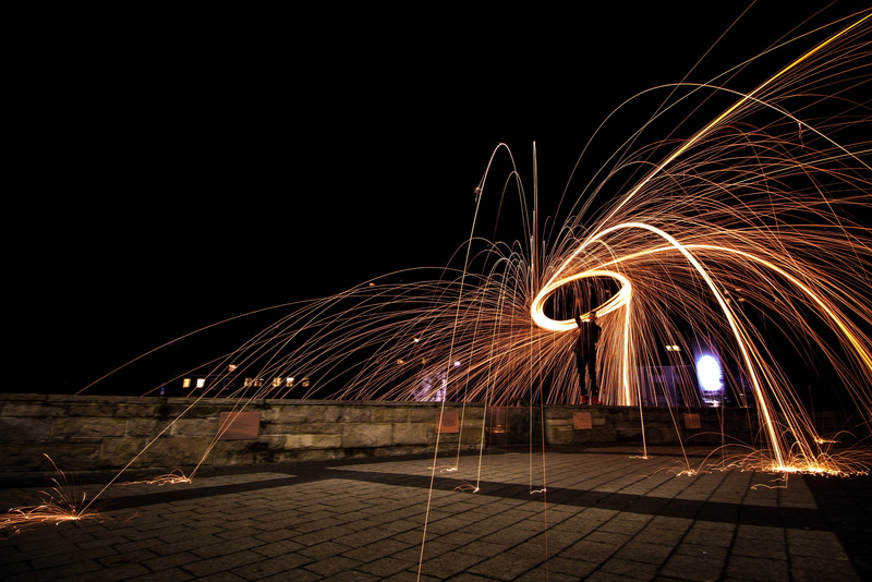 Germany, lightpaint, photography, 5K, long exposure, steel wool, Nikon