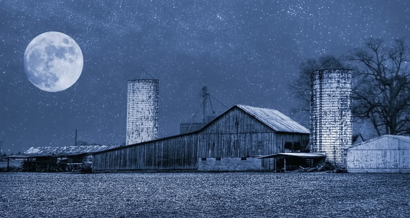 urbana, americana, countryside, william sturgell, scenic, structures, stars, farms, bill sturgell, farmhouse, home decor, moonlight, digital composite