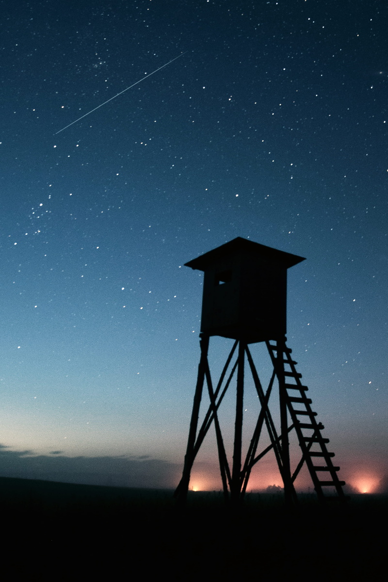 safety, observation point, no people, rise, land, building, built structure, scenics - nature, starry, night, stars, security, lookout tower, milky way