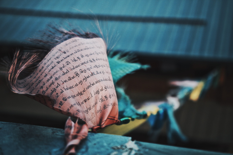 day, communication, script, focus on foreground, thread, wind, religion, paper, metal, no people, 5K, culture, close-up, indoors, travel, prayer flag