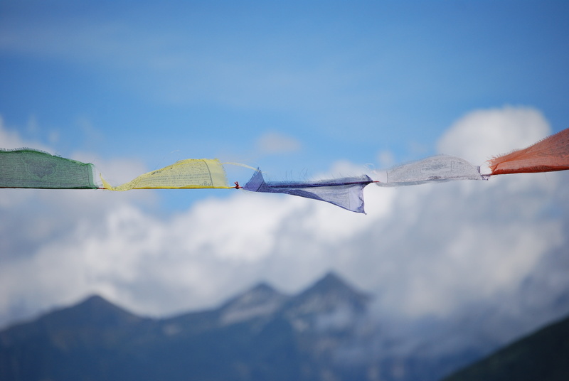believe, clouds, environment, tibetan, tranquility, prayer flags, 4K, italy, tibet, cloud - sky, wind, day, sky, alpine, blue, mountains, multi colored