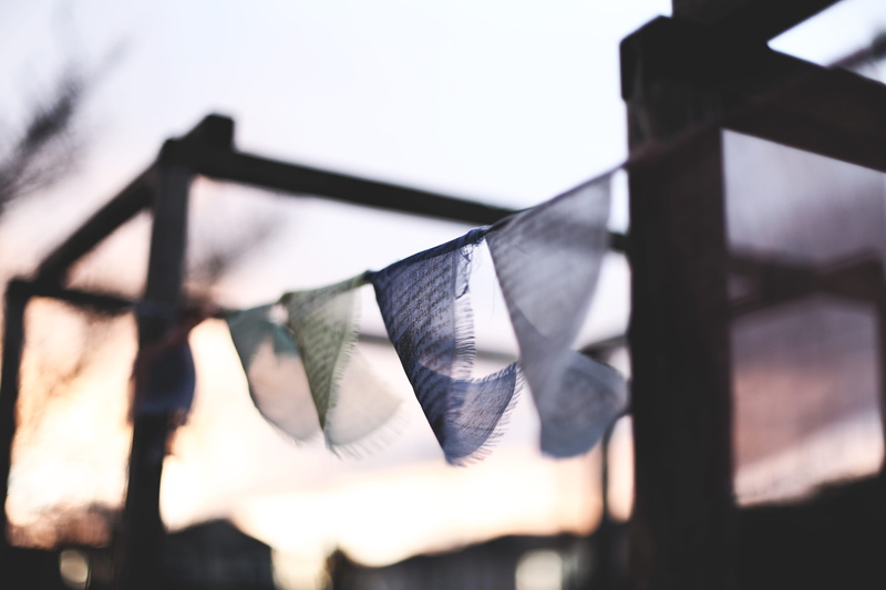 no people, blowing, drying, day, silhouette, built structure, hanged, 5K, focus on foreground, boundary, clothesline, barrier, selective focus, selective
