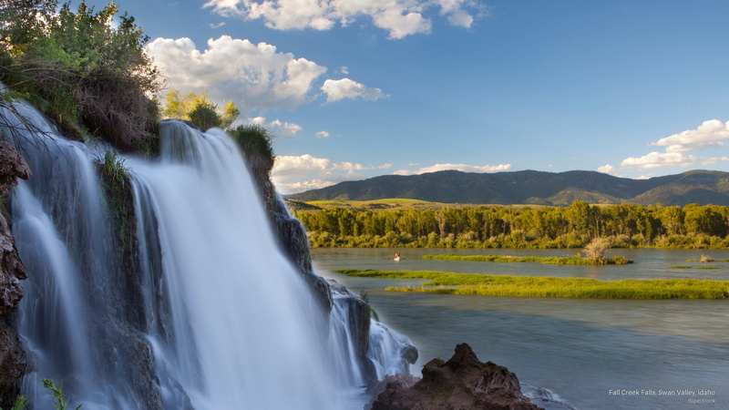 swan, falls, Waterfalls, creek, fall, 2K, valley, idaho