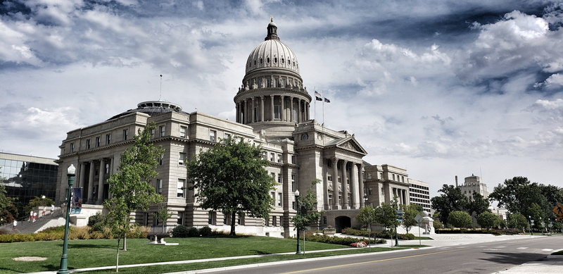 capital, Idaho, city, 4K, clouds, architecture